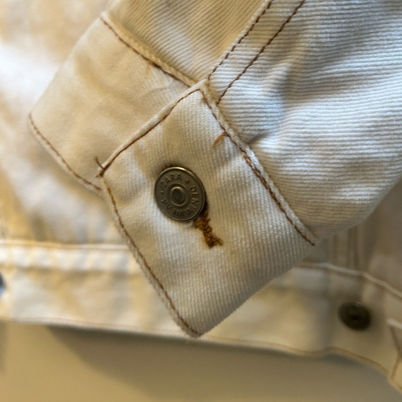 NWT Zara Sherpa White Denim Relaxed Fit Jacket - Picture 12 of 16